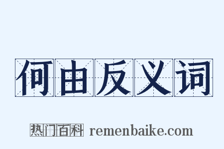 何由反义词是什么意思的图片